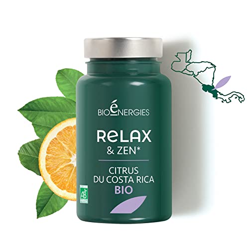 Relax Zen | Complement Alimentaire Anti Stress Adulte Bio Vegan | Magnesium Vitamine B8 B9 B12 | 60 Gelules Naturelles | BIOENERGIES Cover
