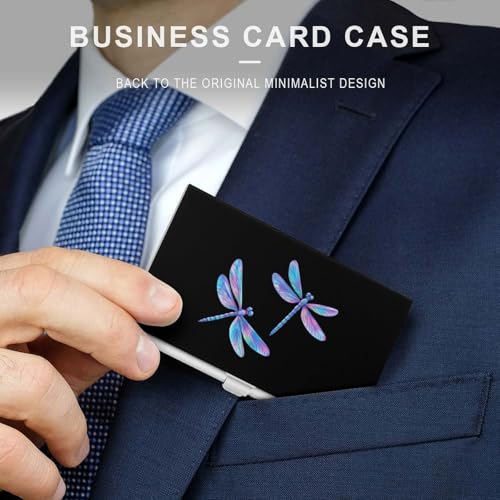 Flying Dragonflies Laser Color Business Card Holder Slim Credit Case Pocket Name Case Wallet for Men Women3