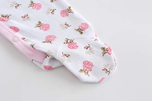 Image of Newborn Baby Boy Girl Organic Cotton Bodysuit Long Sleeve Jumpsuit 3-Pack Outfits Clothes,0-24Months