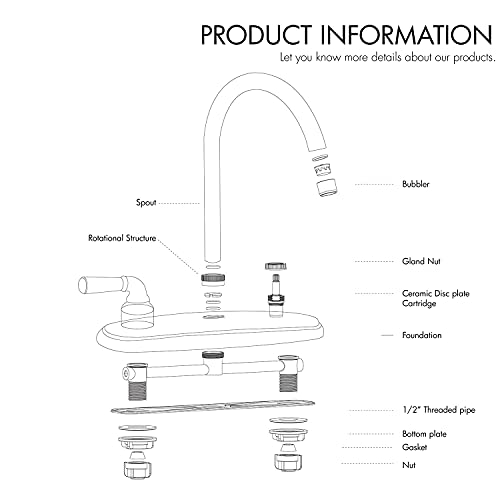 Solvex 2 Handle Kitchen Sink Faucet, High Arc 360 Swivel Stainless Steel Pipe 3 Hole Kitchen Faucet, Commercial Modern Chrome Kitchen Sink Faucet, Us-Sp-80065 #TOP6