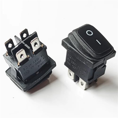 Interrupteur électrique KCD1 robuste à 4 broches avec câbles de connexion - 3