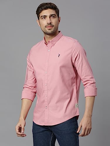 Image of Thomas Scott Men's Cricket Club Collection Classic Regular Fit Twill Shirt | 100% Cotton Long Sleeve Solid Shirt with Button Down Collar (Available in Plus Size)