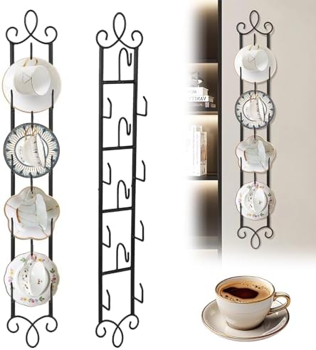 Cup Pin Rack Amazon.com: WHXGG 2 Pack Tea Cup Display Rack Vertical Wall Cup Rack ...