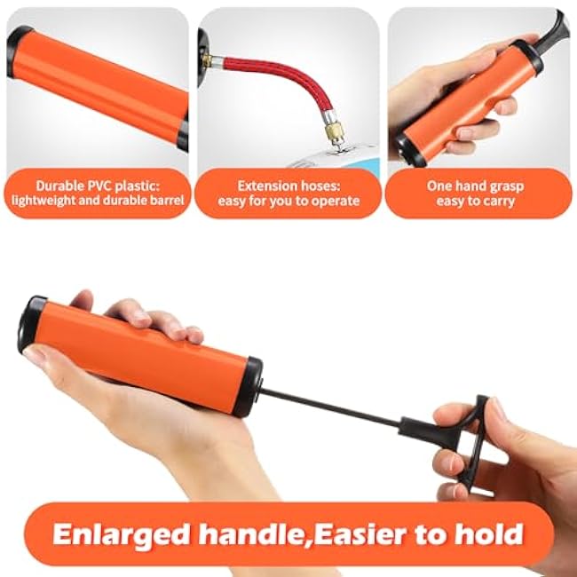 Chumia 8 Sets Ball Pumps Air Pump Bulk for Balls with Needle, Nozzle, Extension Hose Sports Ball Tool for Soccer Basketball Football Volleyball