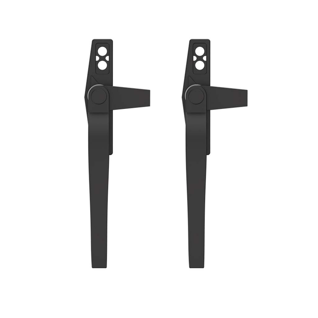 Flügelverriegelungsgriff, 4 Stück, polierte Aluminiumlegierung, weiß, schwarz, Tür- und Fensterverriegelungsgriff(Svart)