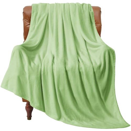 Image of BEDELITE Fleece Blanket Grass Green Throw Blankets for Couch & Bed, Luxury Plush Cozy Fuzzy Blanket 50 inch x 60 inch, Super Soft Warm Lightweight Throw Blanket for Travel Camping