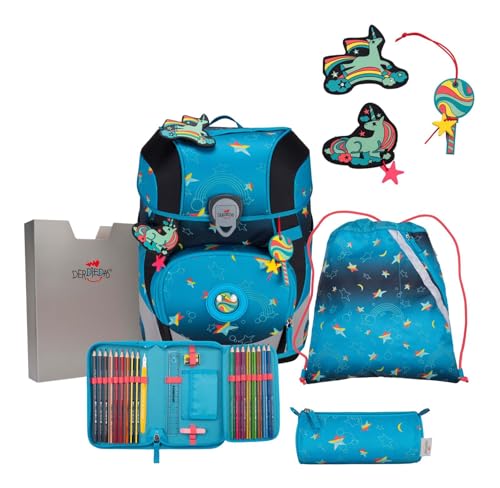 DerDieDas ErgoFlex Tiny LED Set Rainbow Star Sac à Dos Scolaire Léger