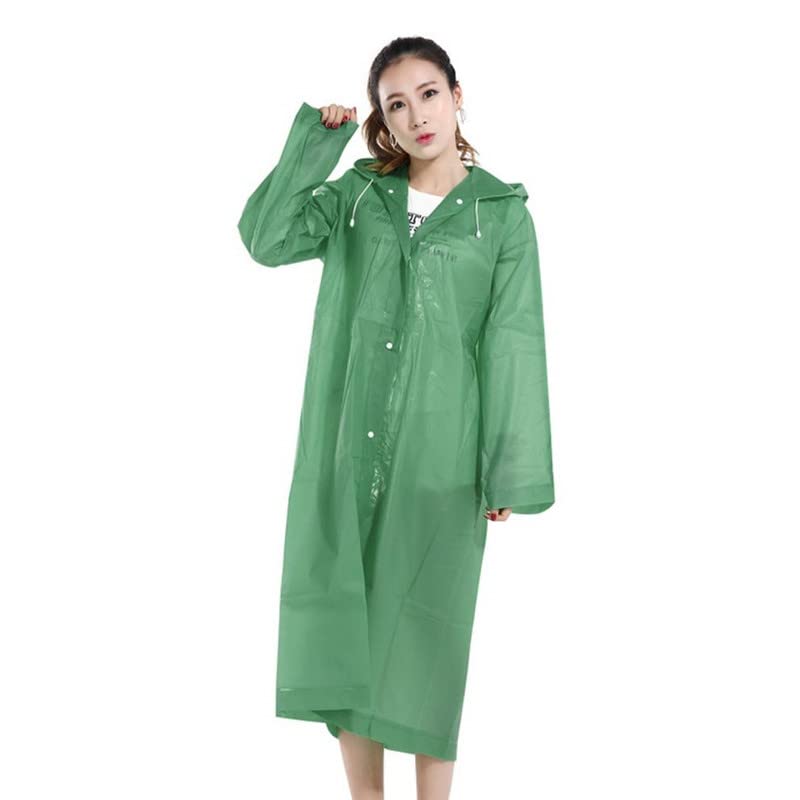 Image of AUGEN By Visions India Women EVA Waterproof Transparent Rain Coat Hooded Outdoor Water Resistant Portable Raincoat Suit for Unisex EVA Rain Coat (Free Size)