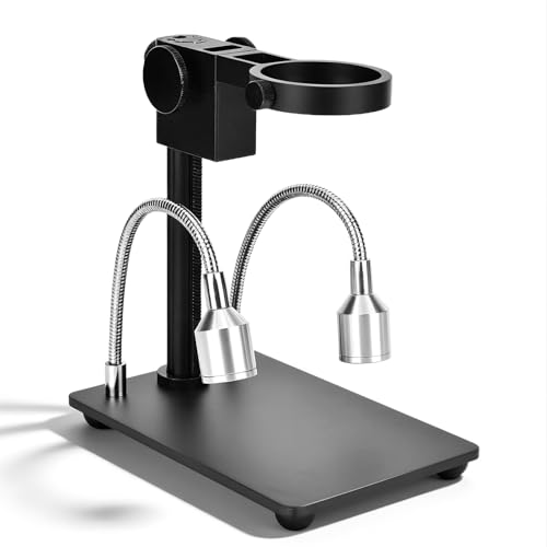 Image of Oumefar Microscope Camera Stand 50mm Ring Aluminium Alloy Microscope Camera Bracket Support for Lab(NA)