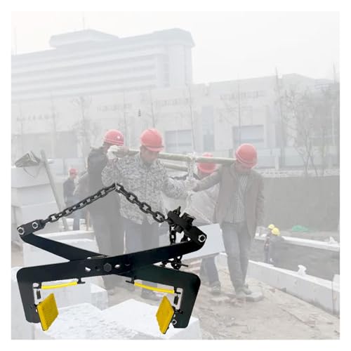 MZZKFC Black Stone Lifting Clamps Adjustable Opening Width, Heavy Duty Lifting Clamps with Rubber Non-Slip Chuck, Plate Vertical Clamp for Granite and Marble(16.5-38.2 in)