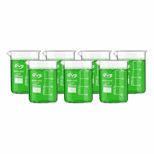 Image of VVS Borosilicate Glass Beaker 250ml pack of 5 of For School College, Lab Laboratry and professional use