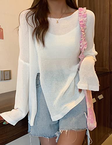 Bsubseach Crochet Cover Ups for Swimwear Women Sheer Mesh Beach Tops Swimsuit Cover Up Summer Vacation Outfits3