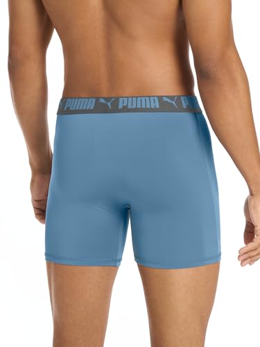 Puma Herren-Boxershorts, 5er-Pack, Grün/Blau/Schwarz/Grau, Medium 3
