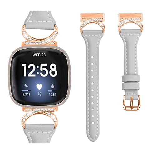 Gimuk Leather Strap Compatible with Fitbit Versa 4/Sense 2 - Image 2