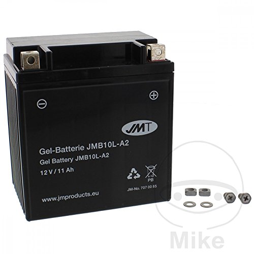 Batería JMT YB10L-A2 soluciona arranques difíciles con gel MF moto