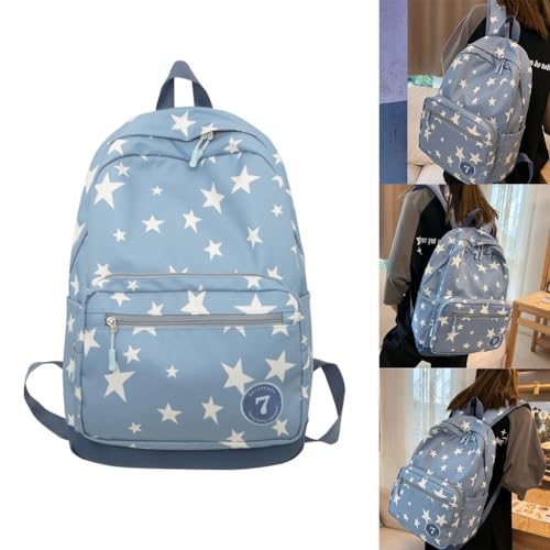 2023 NEW Rucksack Fashion Bookbags for Girl Star Print Backpack Double Strap Shoulder Bag Pack School Bag Travel Bag3