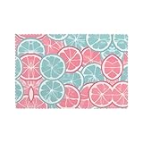 Matériau de haute qualité : le set de table tendance BROLEO rose bleu citrus Slices est fabriqué en tissu épais et est durable, avec une bonne résistance aux plis et une forte résistance à la chaleur, ce qui peut protéger efficacement vos meubles.