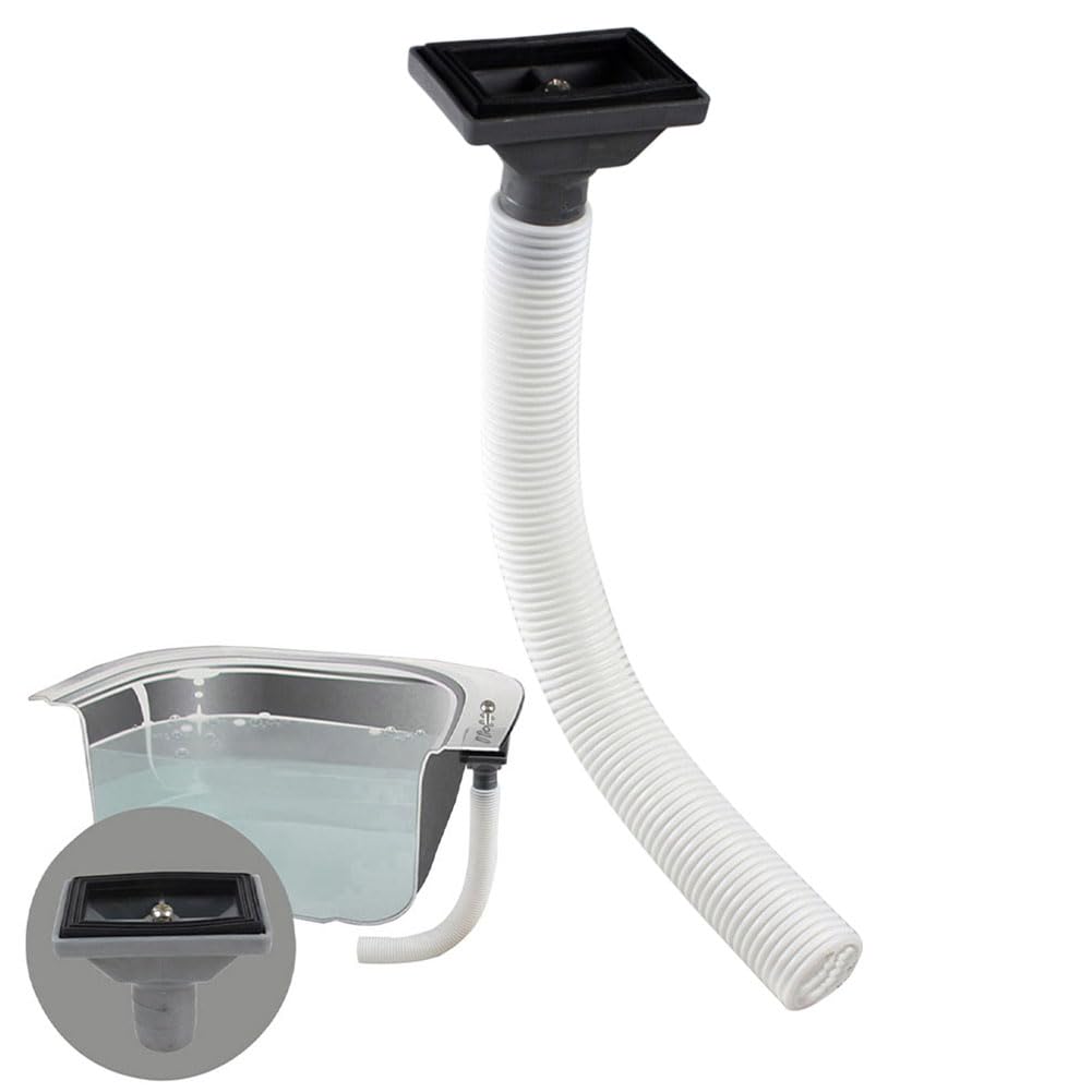 Rectangular Upward Overflow Pipe Head For Washbasin, Wash Basin Overflow Head With 250-650mm Tube For Sink, Kitchen Sink Drain Accessory