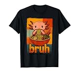 Axolotl Eating Japanese Ramen Noodles Gifts Men Women Kid T-Shirt