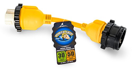 Camco 55615 Electrical Adapter (30 Male 50-Amp Female Locking End 12