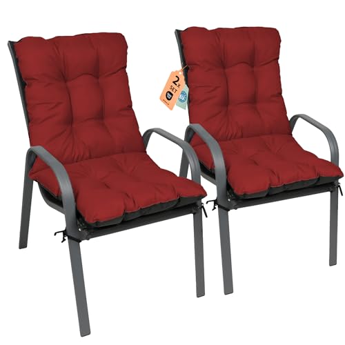 SuperKissen24. Coussin Dossier pour Chaise Longue, Siège, Banc de Jardin, Canapé - Lot de 2-96x48 cm - Bain de Soleil - Intérieur/Extérieur –...