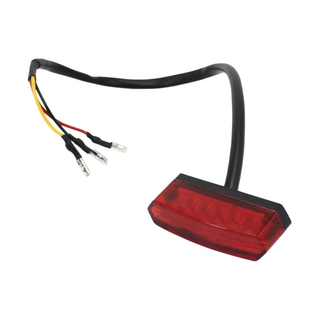 Generique Moto Arrière Lampe Accessoires De Moto 12V, Feux Arrière LED, Feu Plaque D'immatriculation, Stop