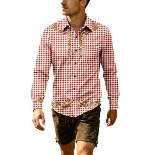 Camisa de tiempo libre para Oktoberfest estilo vintage bávaro