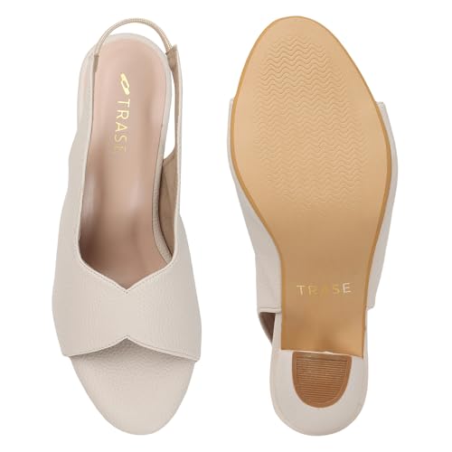 TRASE Women's Ankle Strap Block Heels Sandals| Fashionable Sandals for Women & Girls | Light weight, Soft Footbed, Comfortable & Stylish - (47067) - Image 7