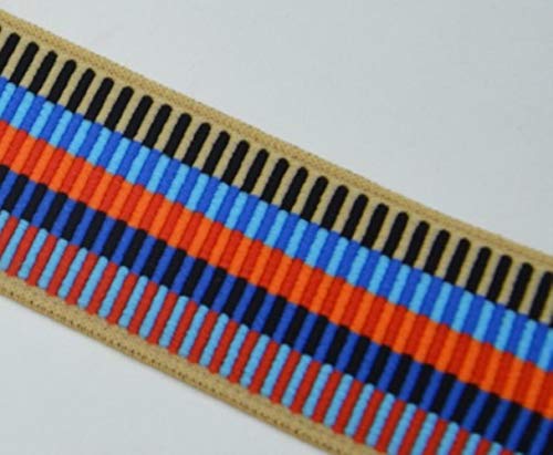 WOOAI Nouveau Style de Mode 10 mètres Taille 5 cm café/Couleur Beige Exquis Bande élastique Douce Bande de Mode pour Femmes, Beige