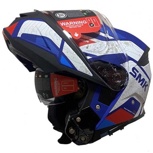 Casco Modular SMK Gullwing Azul Rojo