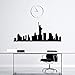 Nueva York Cityscape Silhouette Vinilo Adhesivo de pared New York Skyline Office University Habitación de varios metros Sala de estar Decoración del hogar Montaje en pared 57x24cm