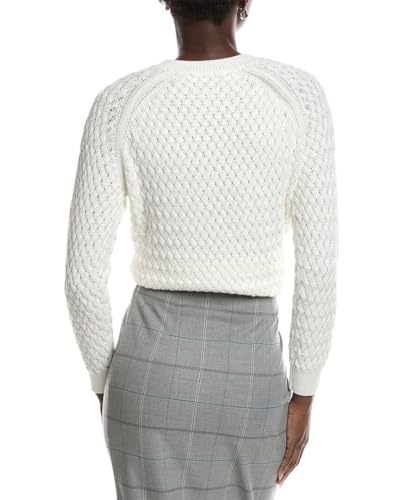 BOSS Women's Fino Woven Cotton Relaxed Fit Sweater2