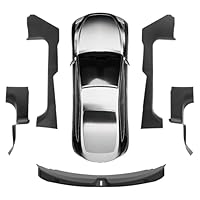 3W 5-teiliger Einstiegsleisten Vorne und Hinten für Tesla Model 3 Highland 2024-2025 2026, TPE Kofferraum-Einstiegsleisten, Einstiegsschutz, Staubschutzabdeckung, Kantenschutz, Autozubehör nach Maß