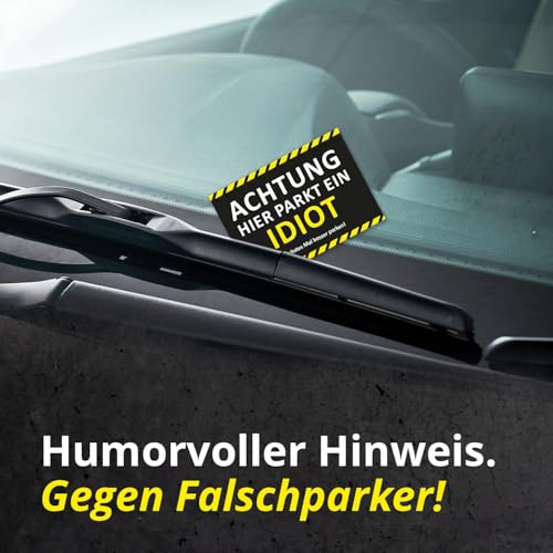 iSecur Scheisse geparkt Karten - 100x für Falschparker zum Ankreuzen Strafzettel - Hier parkt ein Idiot I hin845