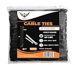 Zip Ties 8 inch (1000 Pk) 40 lbs. Our Premium Quality Black Zip ties 8 inch, bridas de plastico are loved by Professionals, DIY'ers and Families for Wire Management, Outdoors & Indoors Use- By Nirah