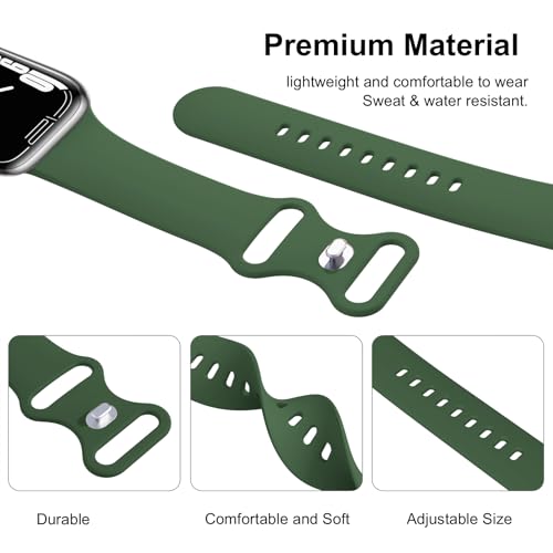 Image of (6 Packs) Sport Bands Compatible with Apple Watch Band 38mm 40mm 41mm 42mm 44mm 45mm 46mm 49mm Silicone iWatch Band Ultra 3 2 1 SE Series 11 10 9 8 7 6 5 4 3 2 1 Women Men