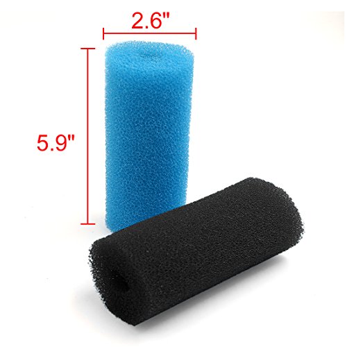 sourcing map 9pcs Yellow Blue Black 2.6inch Dia Aquarium Pre-Filter Sponge Filter Cartridges, Black,blue,yellow - Image 2