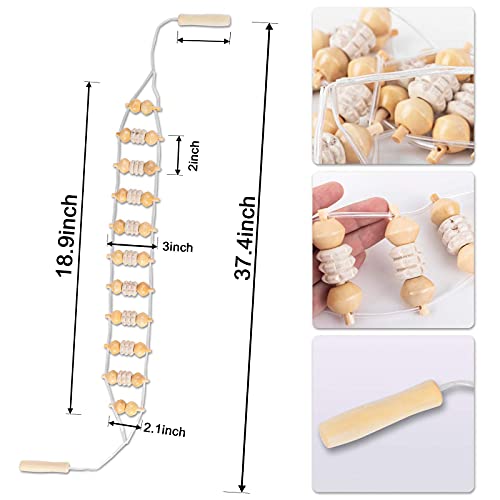 Fannuoyi Wood Therapy Massage Tools, Trigger Point Self Massager, Full Body Muscle Pain Relief, Back Massage Tool For Muscle Relief #TOP1