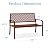 Best Choice Products Outdoor Bench 2-Person Metal Steel Benches Furniture for Garden, Patio, Porch, Entryway w/Geometric Backrest, 790lb Capacity - Rust
