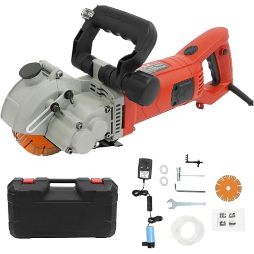 Cortador profesional de ranura de pared, máquina de corte eléctrica de alta velocidad de 6500 RPM con 5 cuchillas para ladrillo, hormigón y mampostería