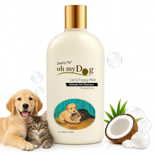 Image of Oh My Dog Smarty Pet Shampoo for Dogs & Cats - 500 ml, Paraben-Free, Suitable for Senstive Skin - Sold by Barkz and Mewz (Cat & Puppy)