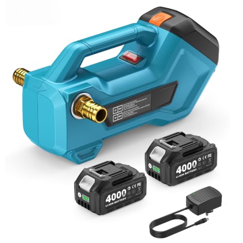 Image of SEESII Cordless Transfer Pump for Water /Diesel, 760GPH & 65FT Lift, 2x4.0Ah