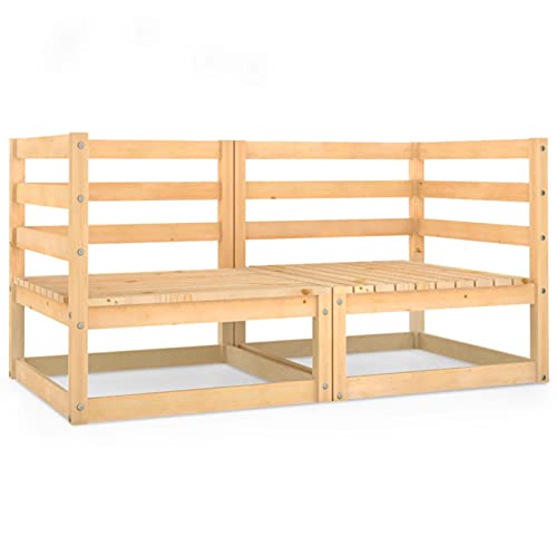 Xichuzi Sofá de jardín 2 plazas Madera Maciza Pino, Muebles Jardin Exterior, Muebles Terraza Exterior, Chill out Exterior Terraza, Sofa Terraza, 3075244