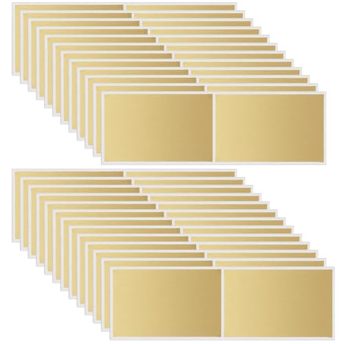 JYSNOW 50 Pièces Autocollant à Gratter, Cartes Étiquette Rectangle Scratch Card Sticker 35 x 58mm, étiquettes à Gratter DIY pour Surprises, Invitations,...