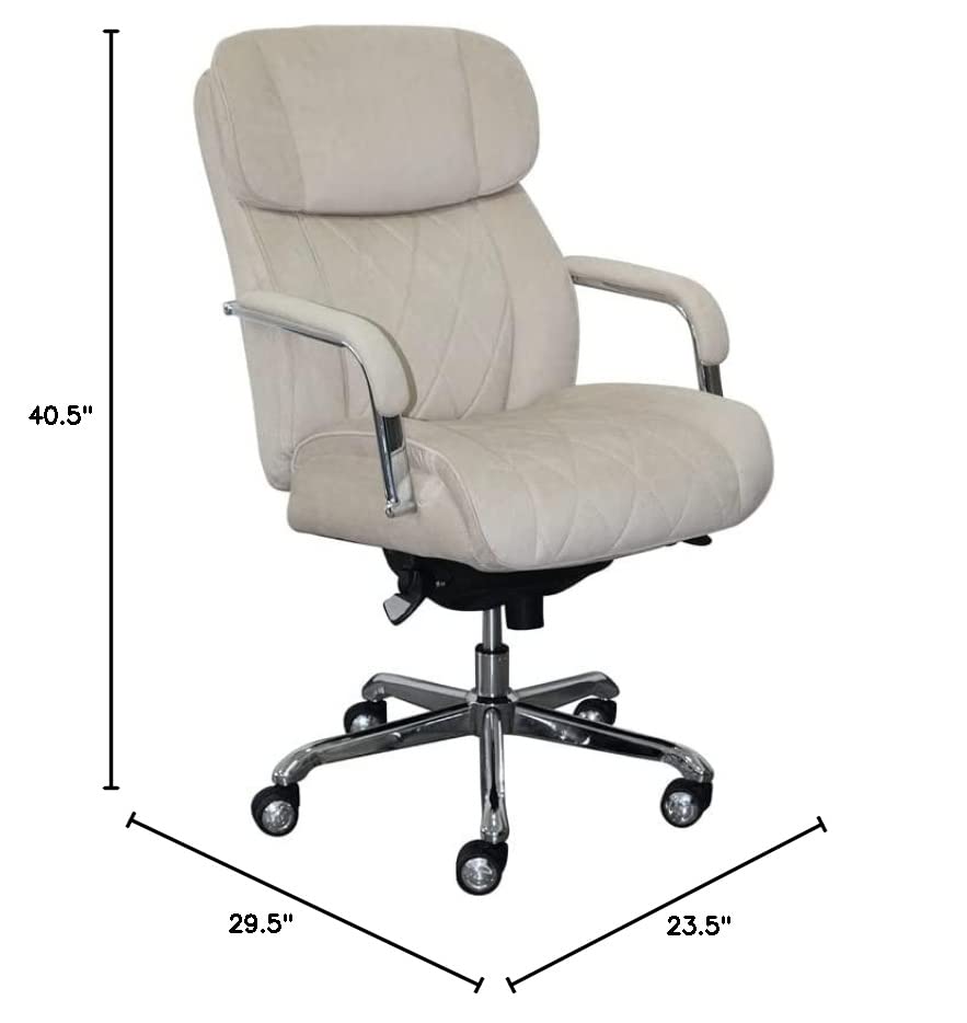 LaZBoy Sutherland Quilted Leather Executive Office Chair with Padded