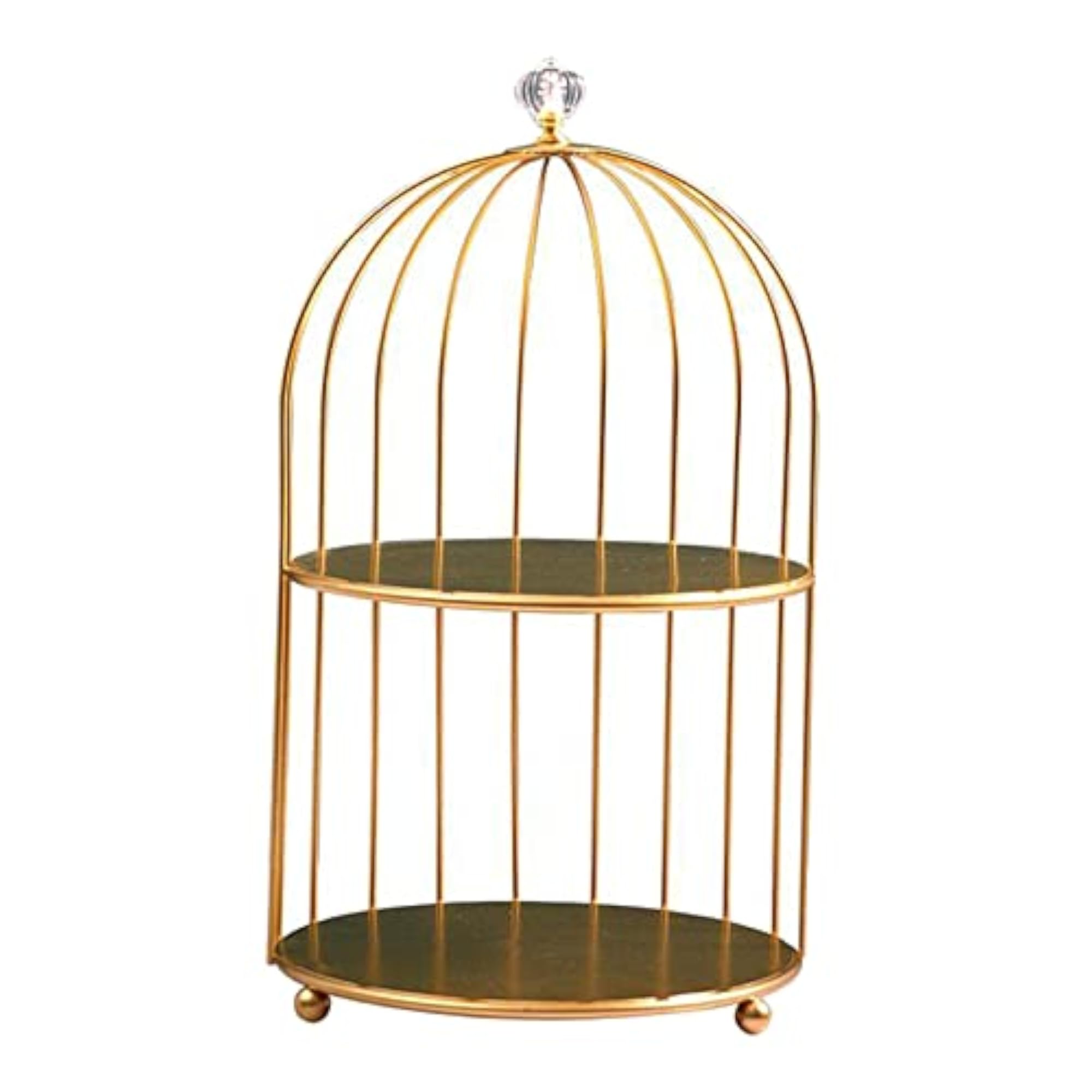 Bird Cage Desktop Perfume Organizer Holder Makeup Rack