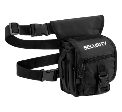 Sacoche de cuisse militaire Brandit Security Leg Bag noire pour moto et outdoor