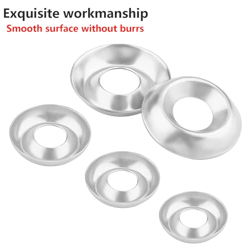 Qrity 40 Stück Cup Unterlegscheiben, M8x20mmx5mm Edelstahl Beilagscheiben, Zierscheiben Unterlegscheiben für Senkkopfschrauben Senkschrauben