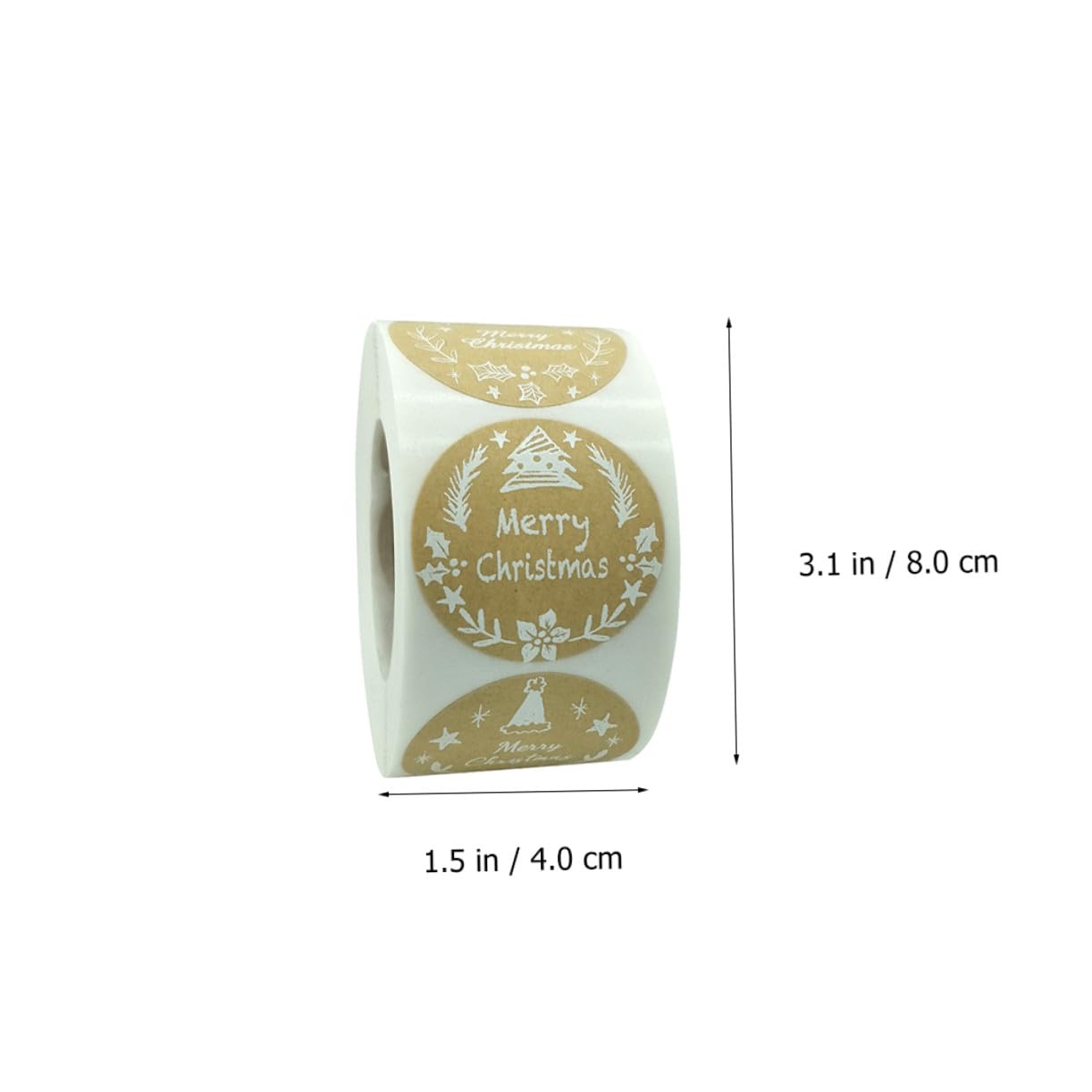 Tofficu 3 Di Etichette in Carta Kraft Colori Vivaci Adesivi Natalizi Etichette Per Le Feste Adesivi Per Sigillare Per Incartare Regali E Cuocere.