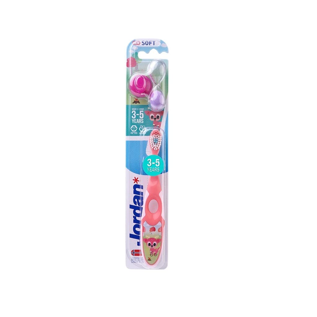 Jordan Kids Manual Toothbrush With A Sand Timer Holder Step 2 -3-5 Years Kids Tooth Brush Soft Bristles, Bpa Free (3-5Years Kid-Sand Timer Holder-Pink), 1 count-image-39